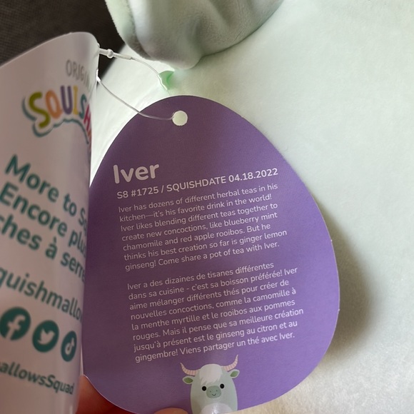 Squishmallows 16" Iver the Highland Cow Longhorn Plush *NWT* - Picture 6 of 9